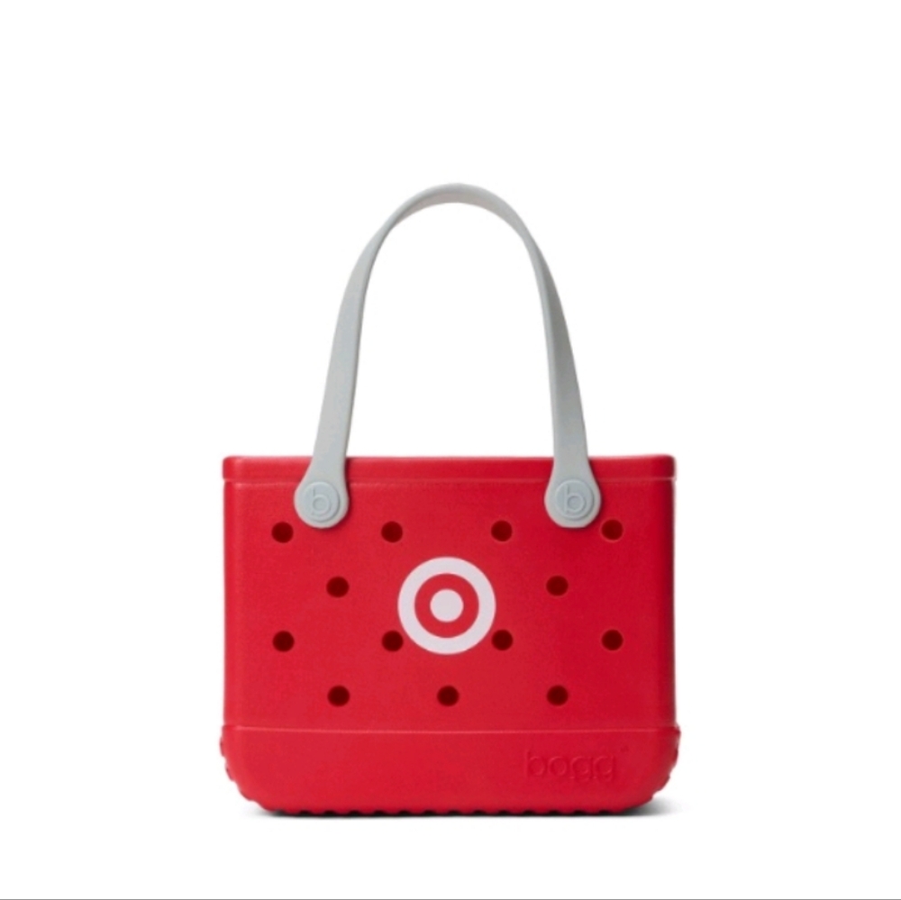 BOGG BAG Red Tote with Gray Handles